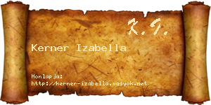 Kerner Izabella névjegykártya